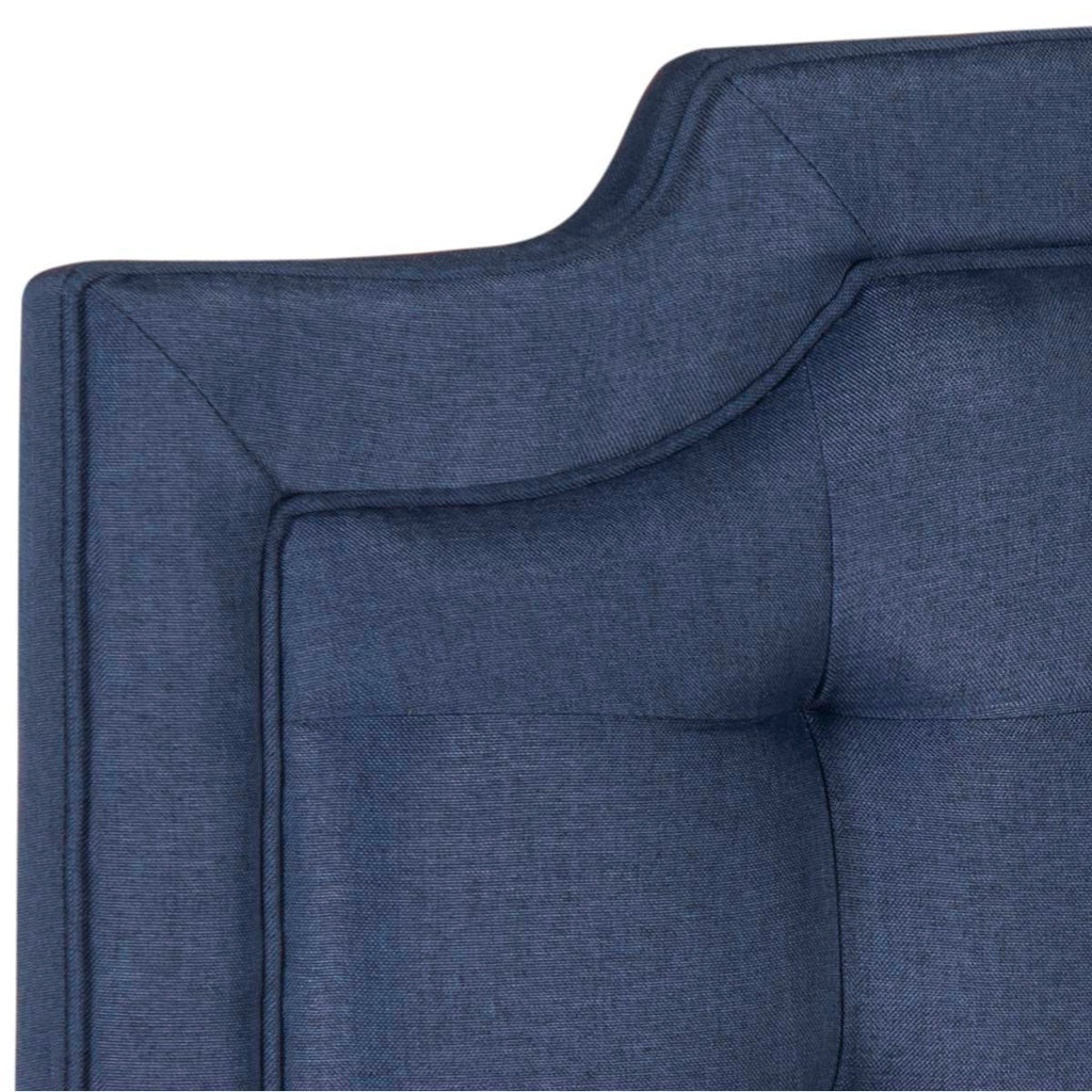 Safavieh Sapphire Tufted Linen Headboard  - Navy