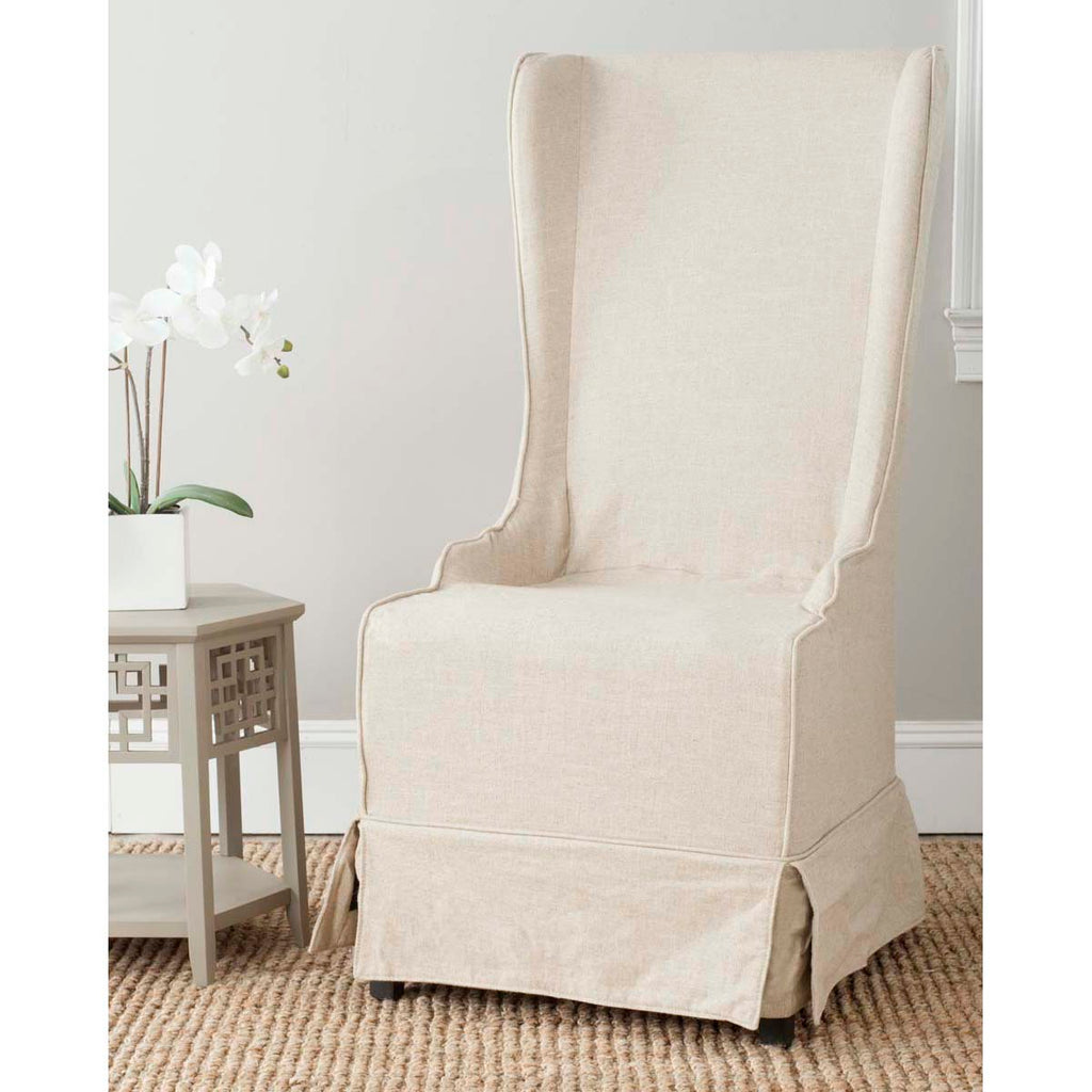 Safavieh Becall 20''H Linen Dining Chair - Creme