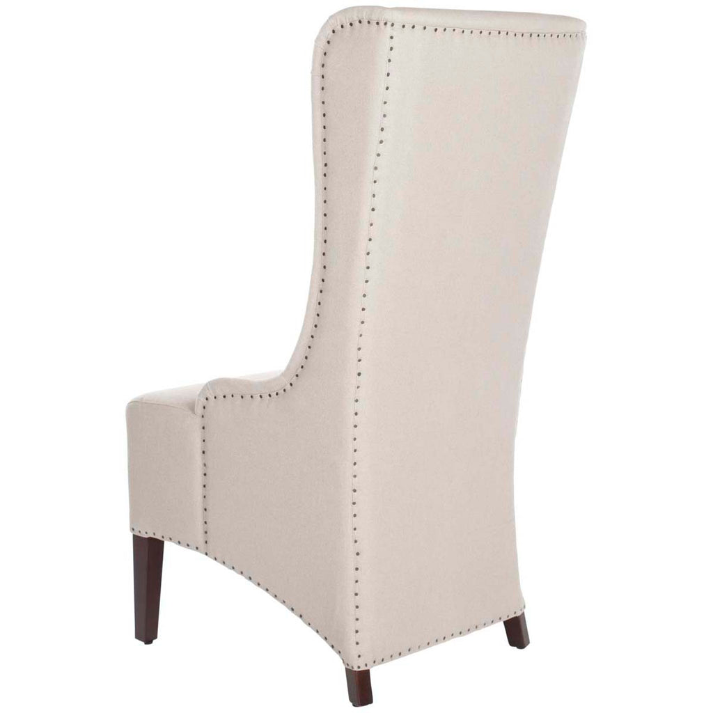 Safavieh Becall 20''H Linen Dining Chair - Flat Nail Heads - Taupe