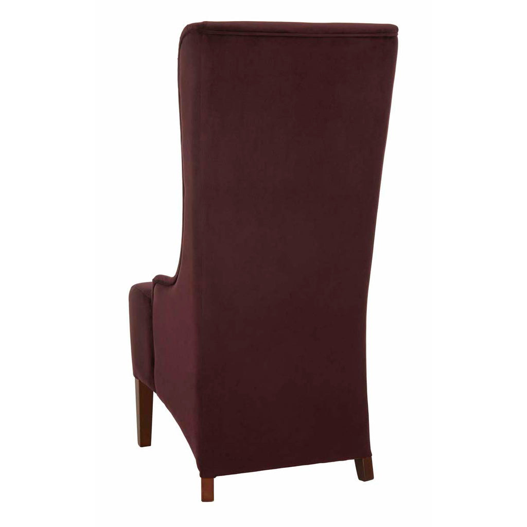 Safavieh Becall 20''H Velvet Dining Chair - Bordeaux