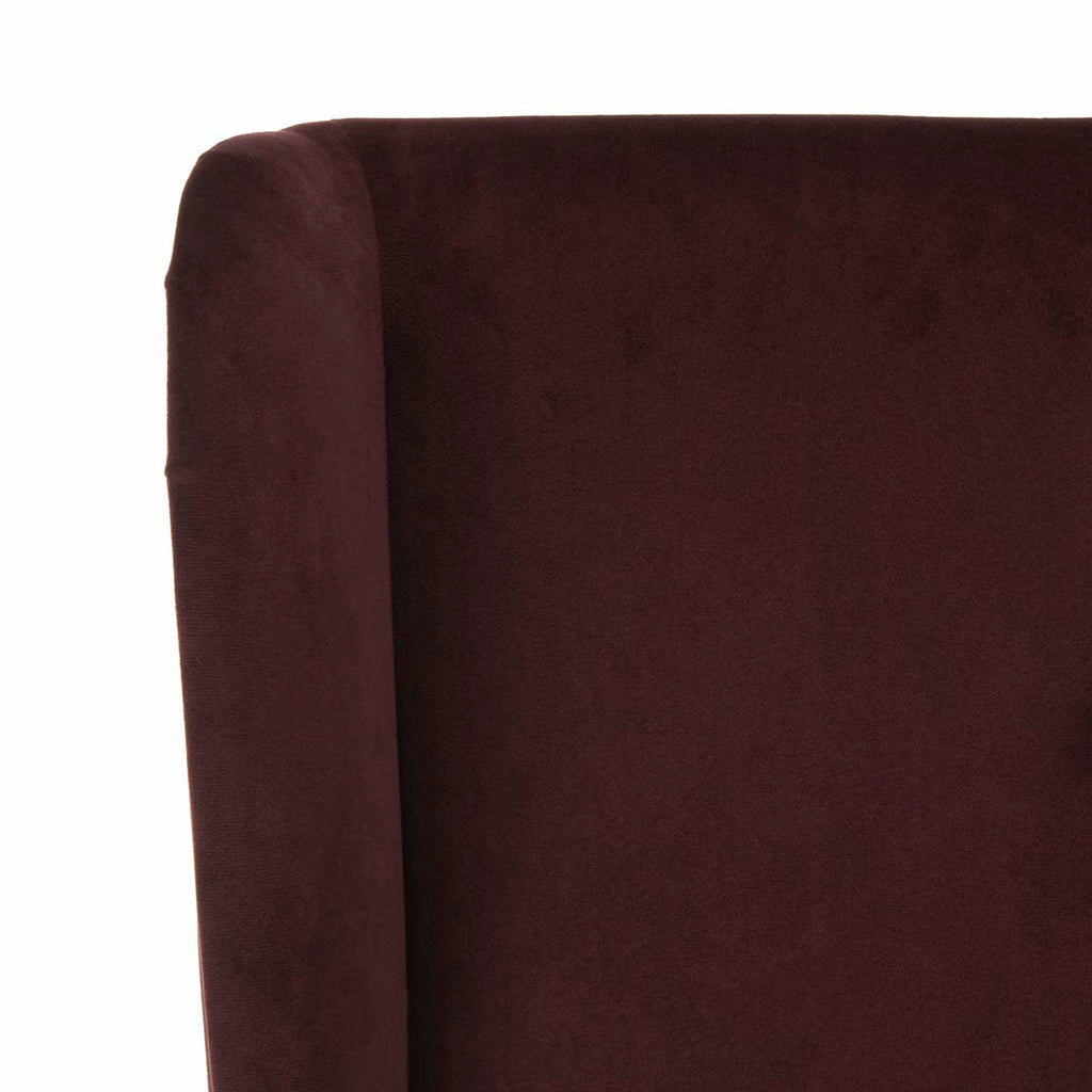 Safavieh Becall 20''H Velvet Dining Chair - Bordeaux