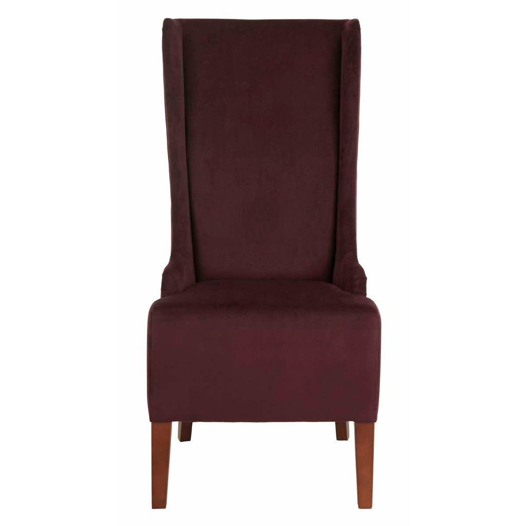 Safavieh Becall 20''H Velvet Dining Chair - Bordeaux