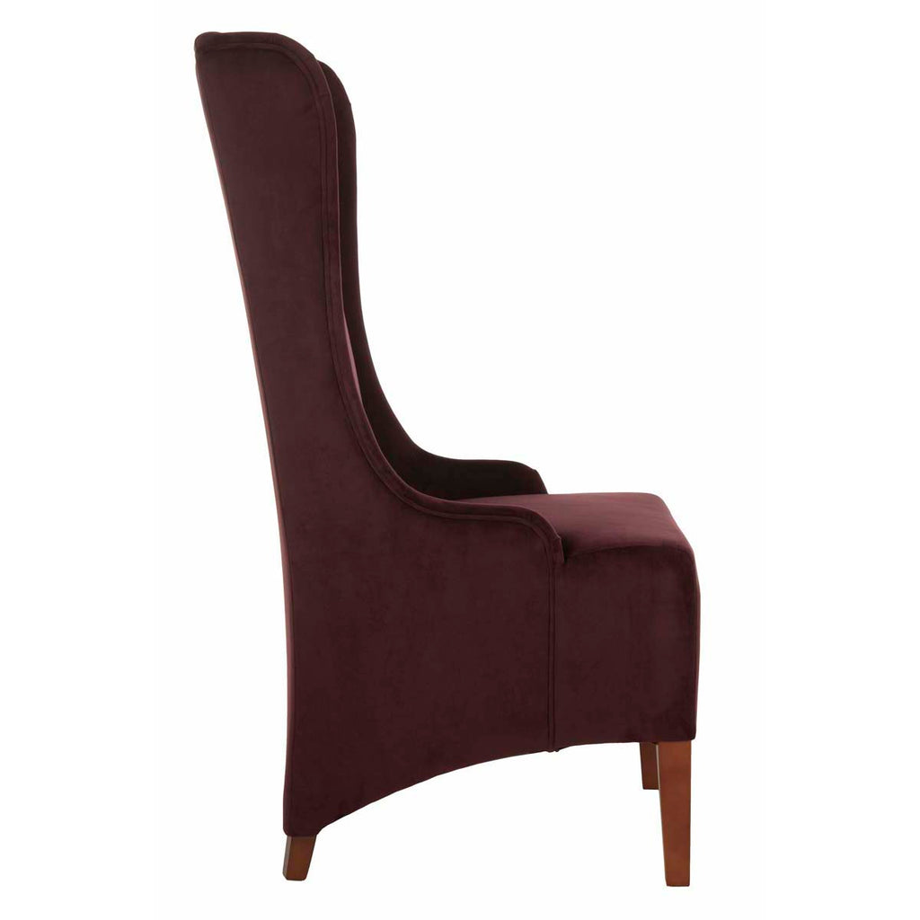 Safavieh Becall 20''H Velvet Dining Chair - Bordeaux