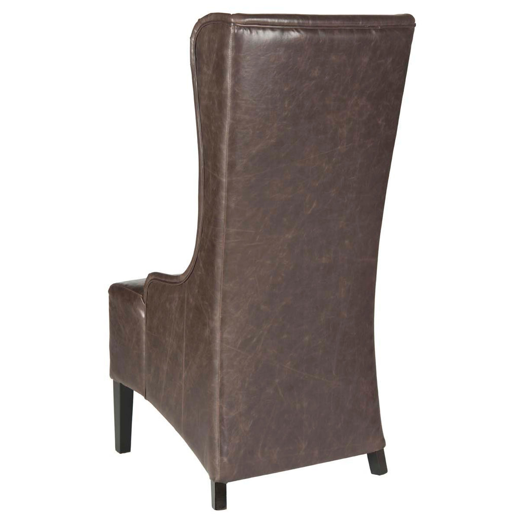 Safavieh Becall 20''H Leather Dining Chair - Antique Brown