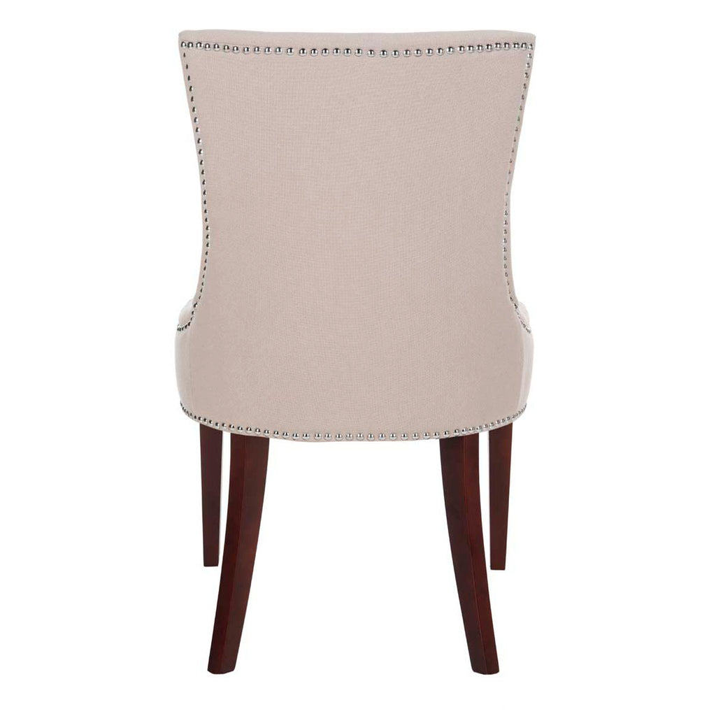 Safavieh Becca 19''H Linen Dining Chair - Silver Nail Heads - Taupe