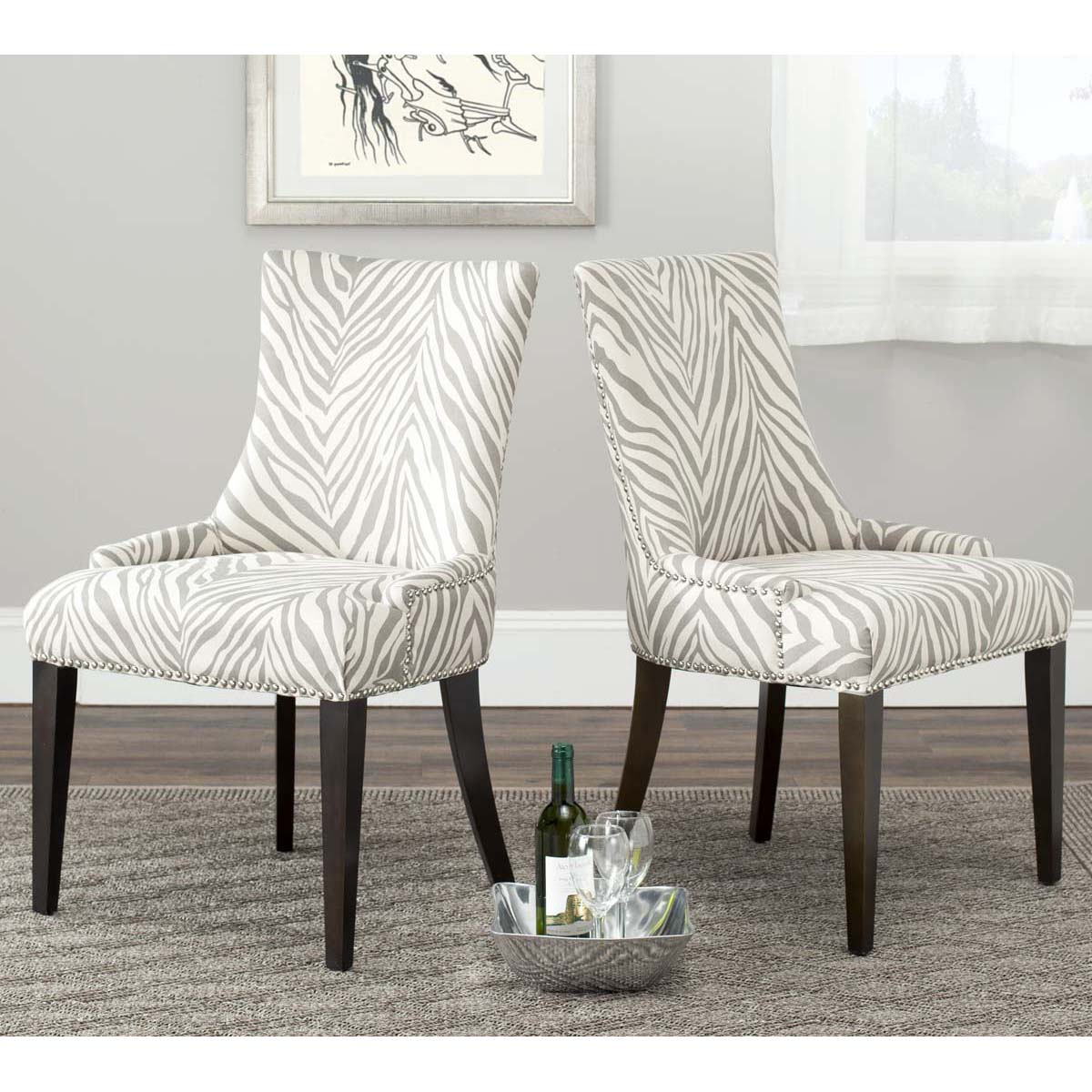 Silver grey dining online chairs