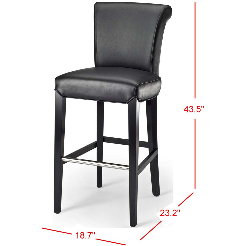 Safavieh Seth Bar Stool - Black