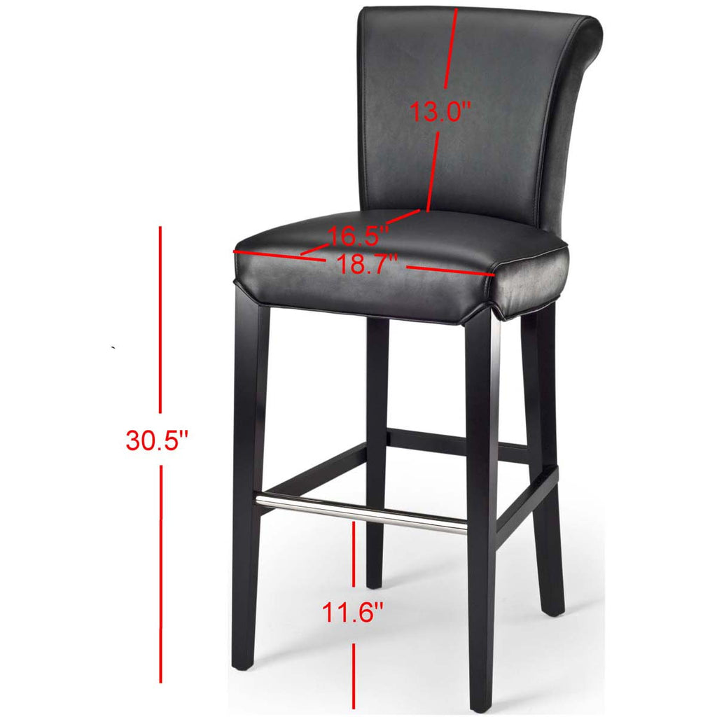 Safavieh Seth Bar Stool - Black