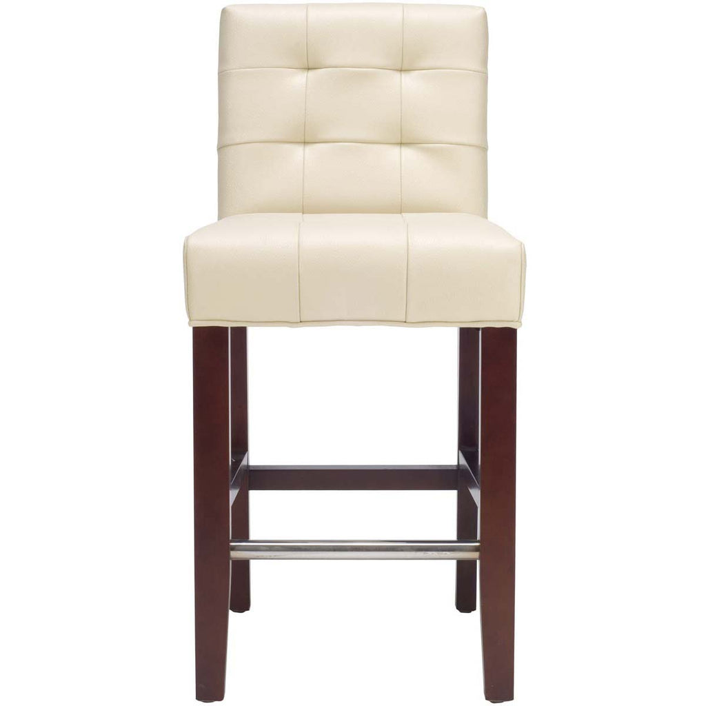 Safavieh Thompson 23.9 Leather Counter Stool - Creme