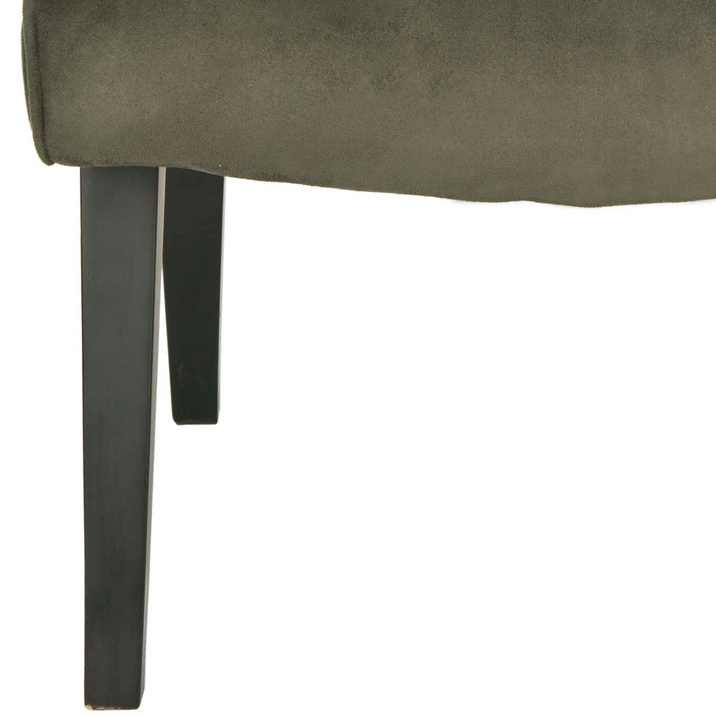 Safavieh Mandell Chair W/ Buttons - Forest Green