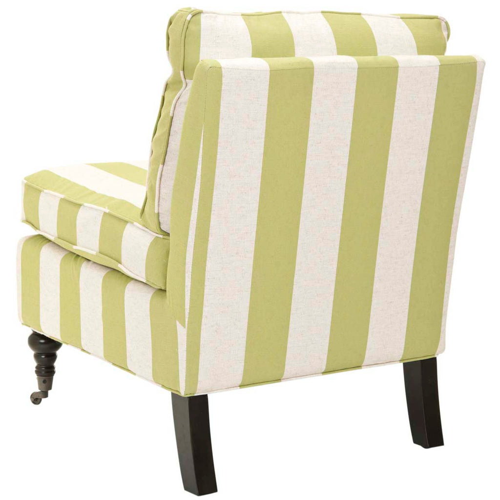 Safavieh Randy Slipper Chair - Key Lime / Beige