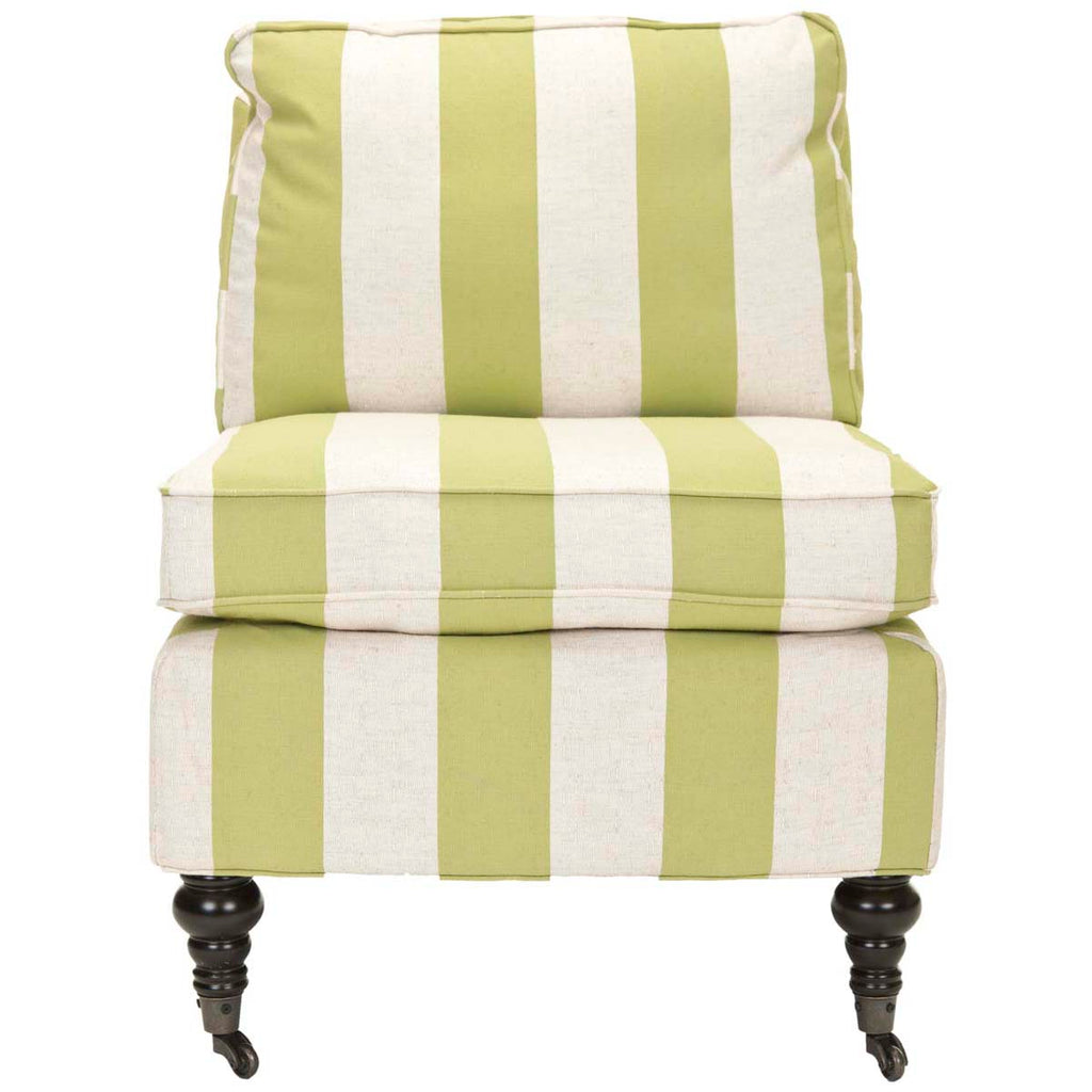 Safavieh Randy Slipper Chair - Key Lime / Beige