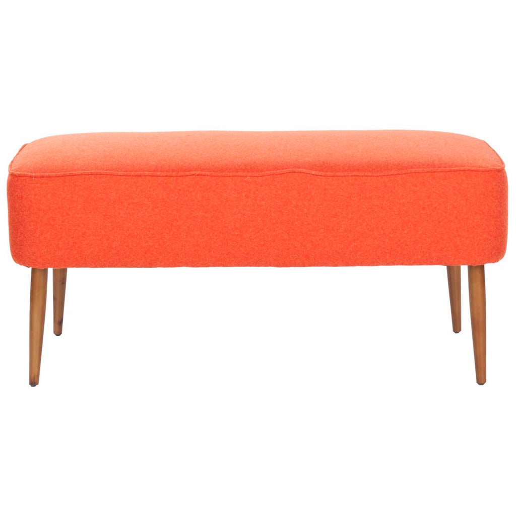 Safavieh Levi Bench - Levi Bench / Burnt Orange / Natural Oak