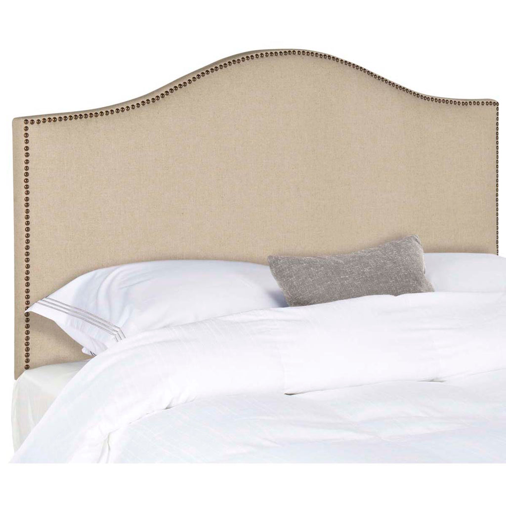 Safavieh Connie Hemp Headboard - Brass Nail Head - Hemp