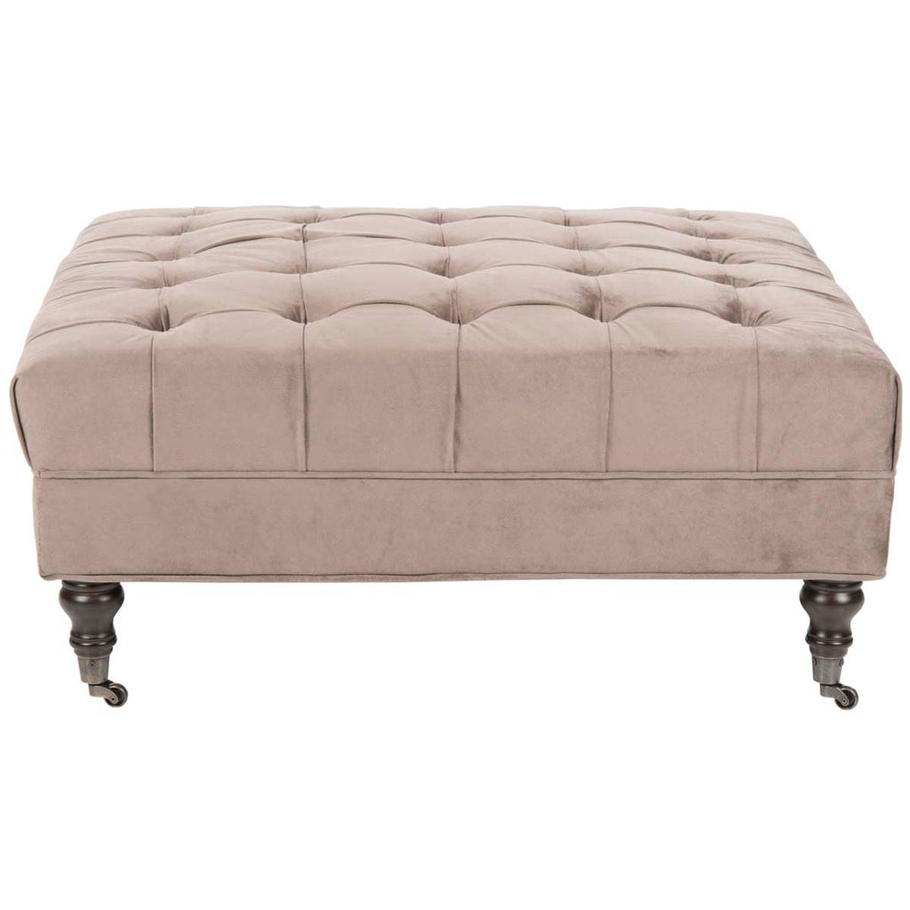 Safavieh Clark Tufted Cocktail Ottoman - Mushroom