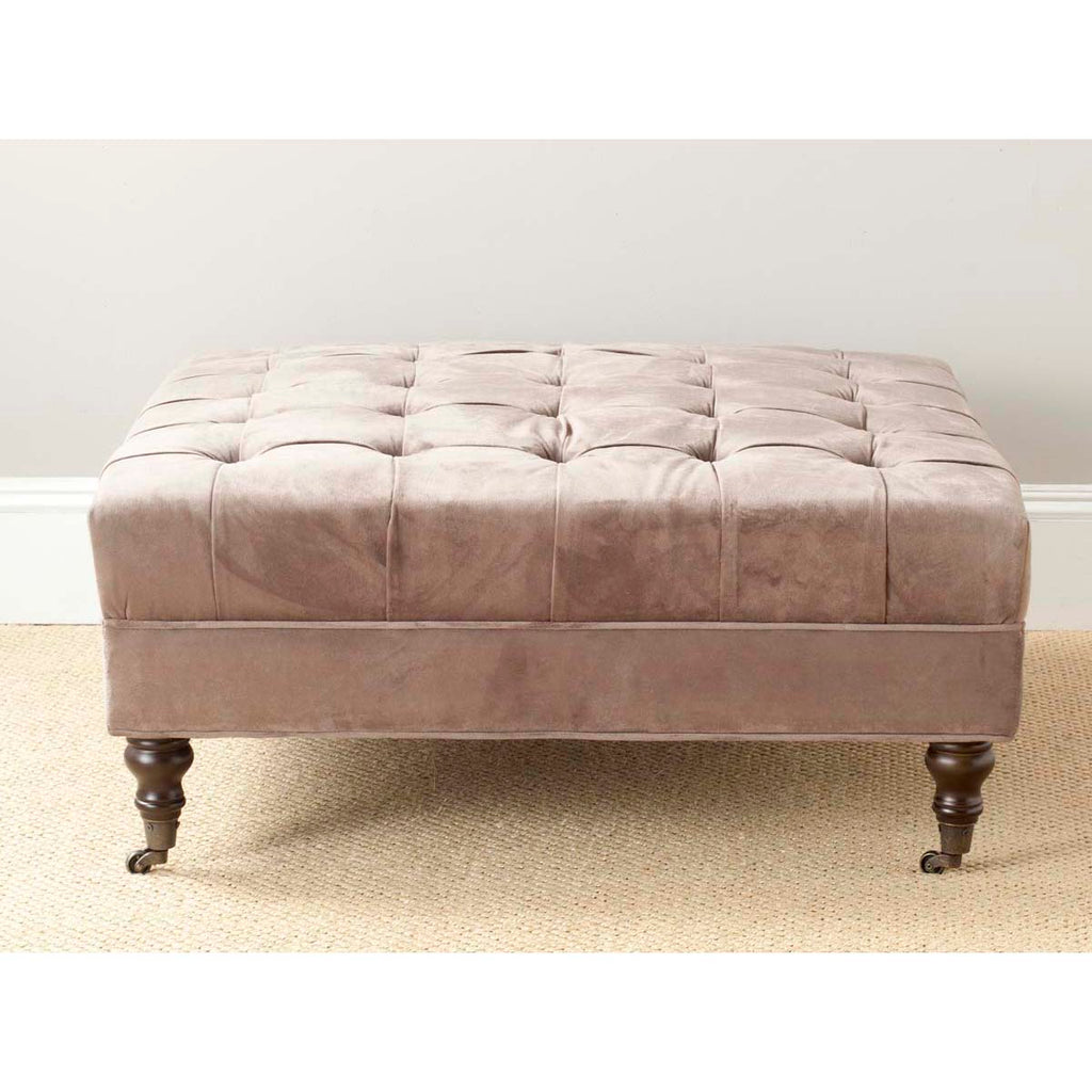 Safavieh Clark Tufted Cocktail Ottoman - Mushroom