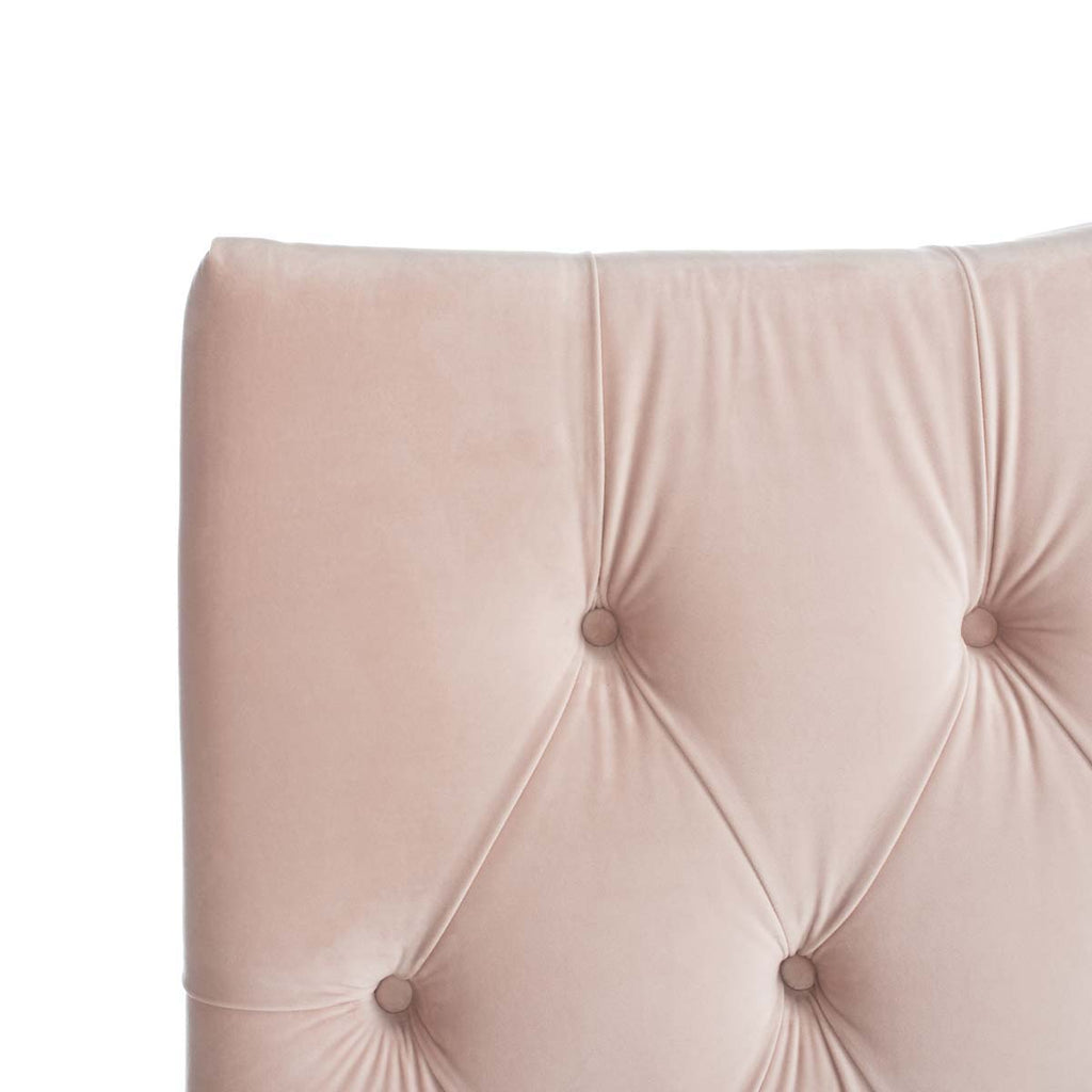 Safavieh Axel Hemp Linen Tufted Headboard  - Blush Pink