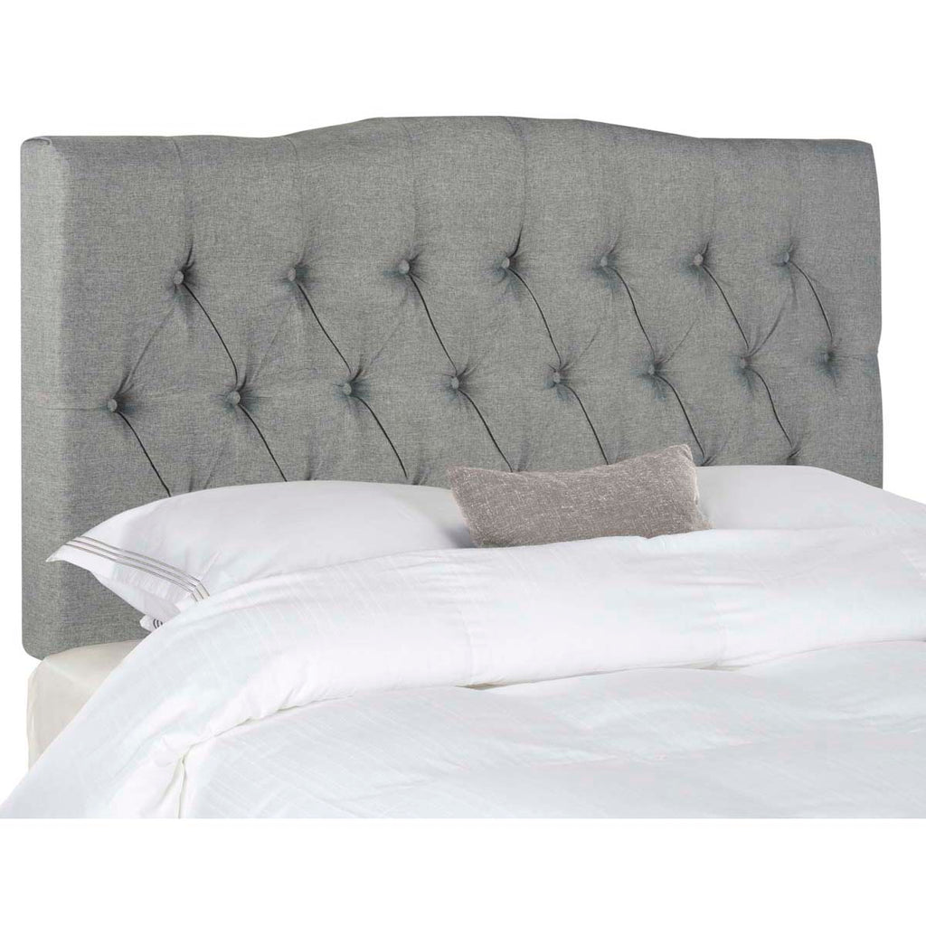 Safavieh Axel Grey Linen Tufted Headboard  - Grey