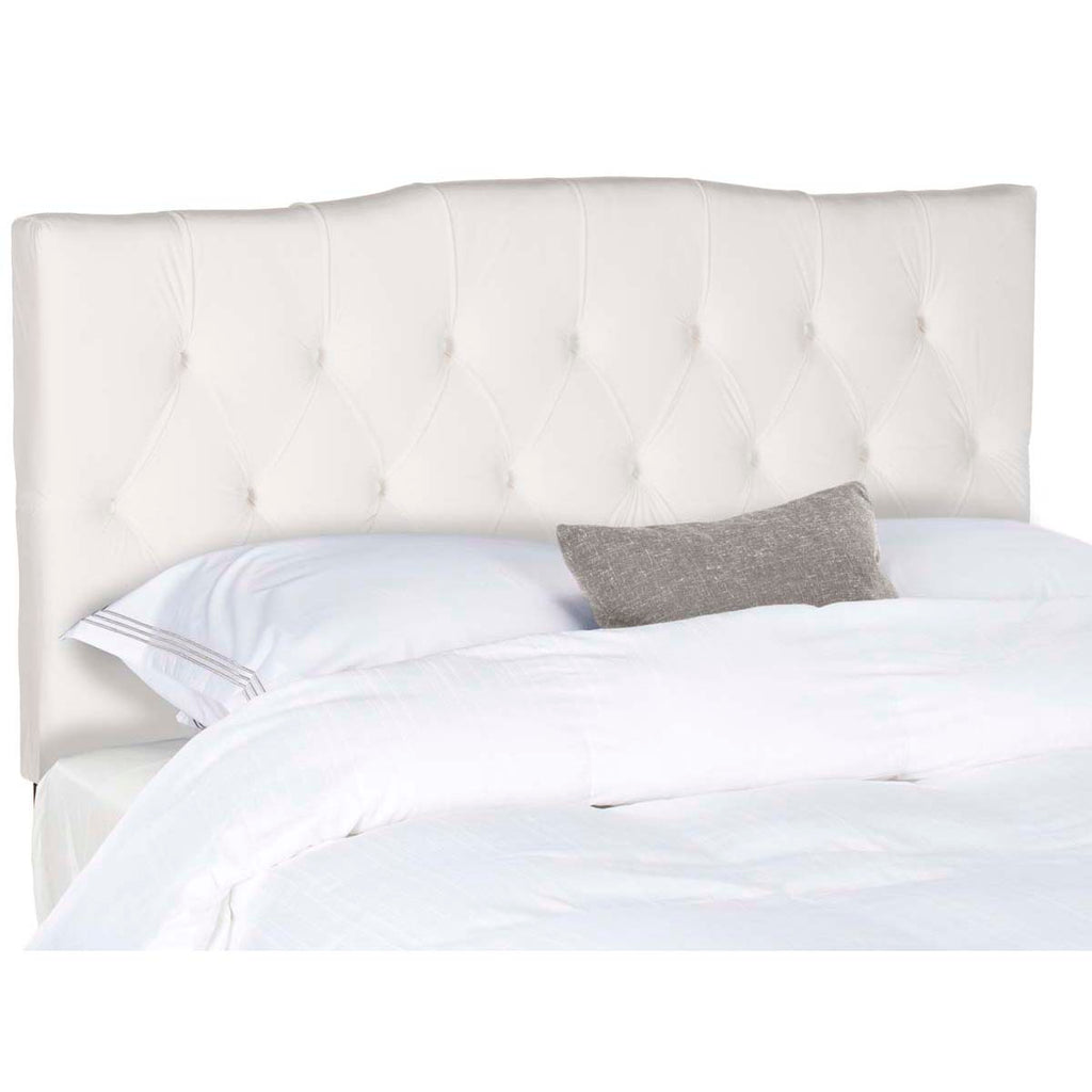 Safavieh Axel White Tufted  Headboard - White