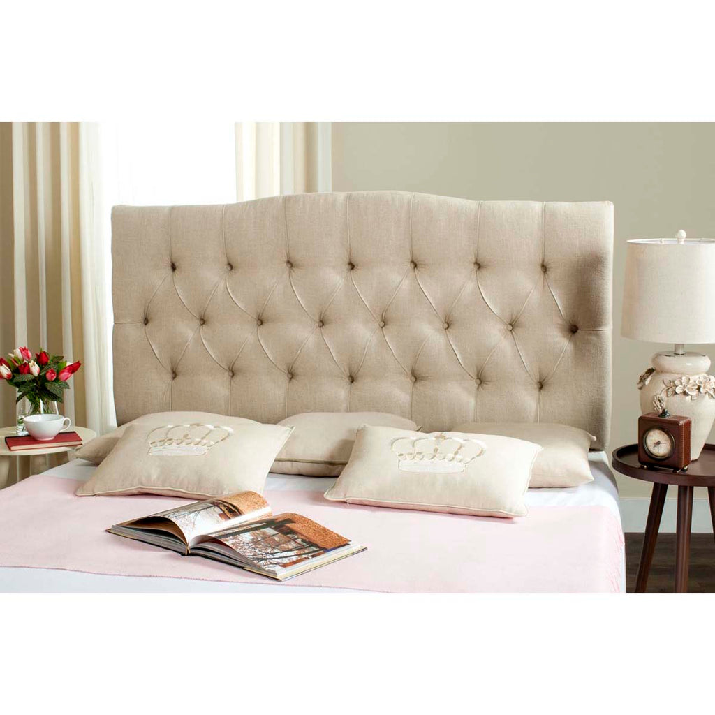 Safavieh Axel Hemp Linen Tufted Headboard  - Hemp