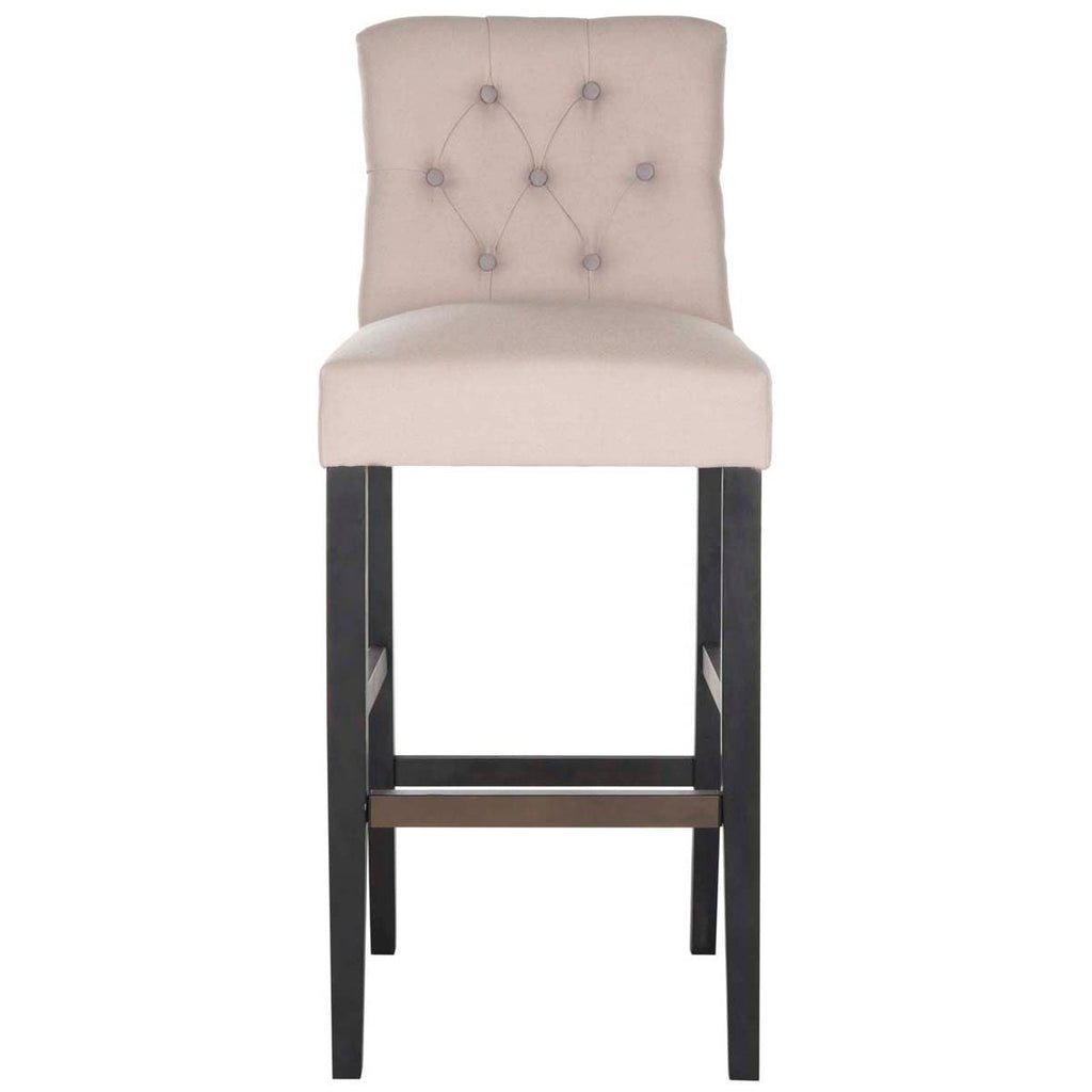 Safavieh Tiffany Tufted Bar Stool - Taupe / Artic Grey