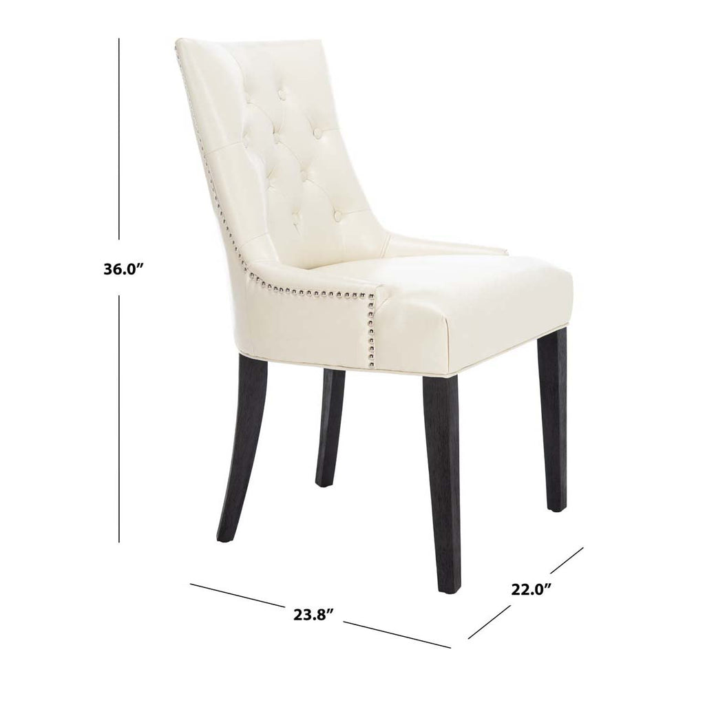 Abby 19''H Tufted Side Chairs (Set of 2) | Safavieh - MCR4701-Flat Cream