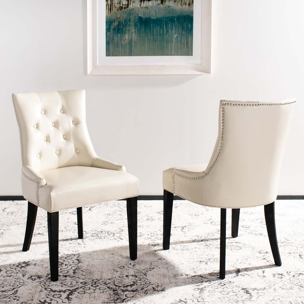 Abby 19''H Tufted Side Chairs (Set of 2) | Safavieh - MCR4701-Flat Cream