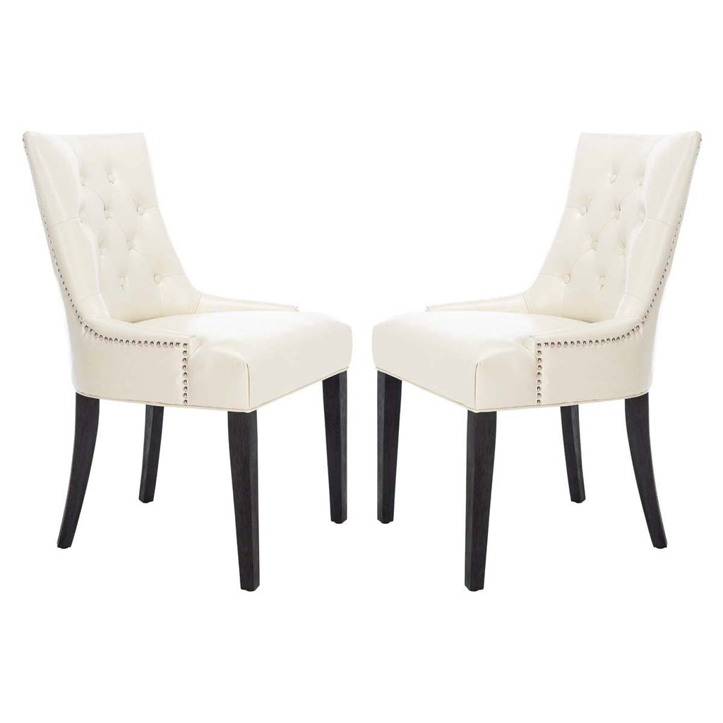 Abby 19''H Tufted Side Chairs (Set of 2) | Safavieh - MCR4701-Flat Cream