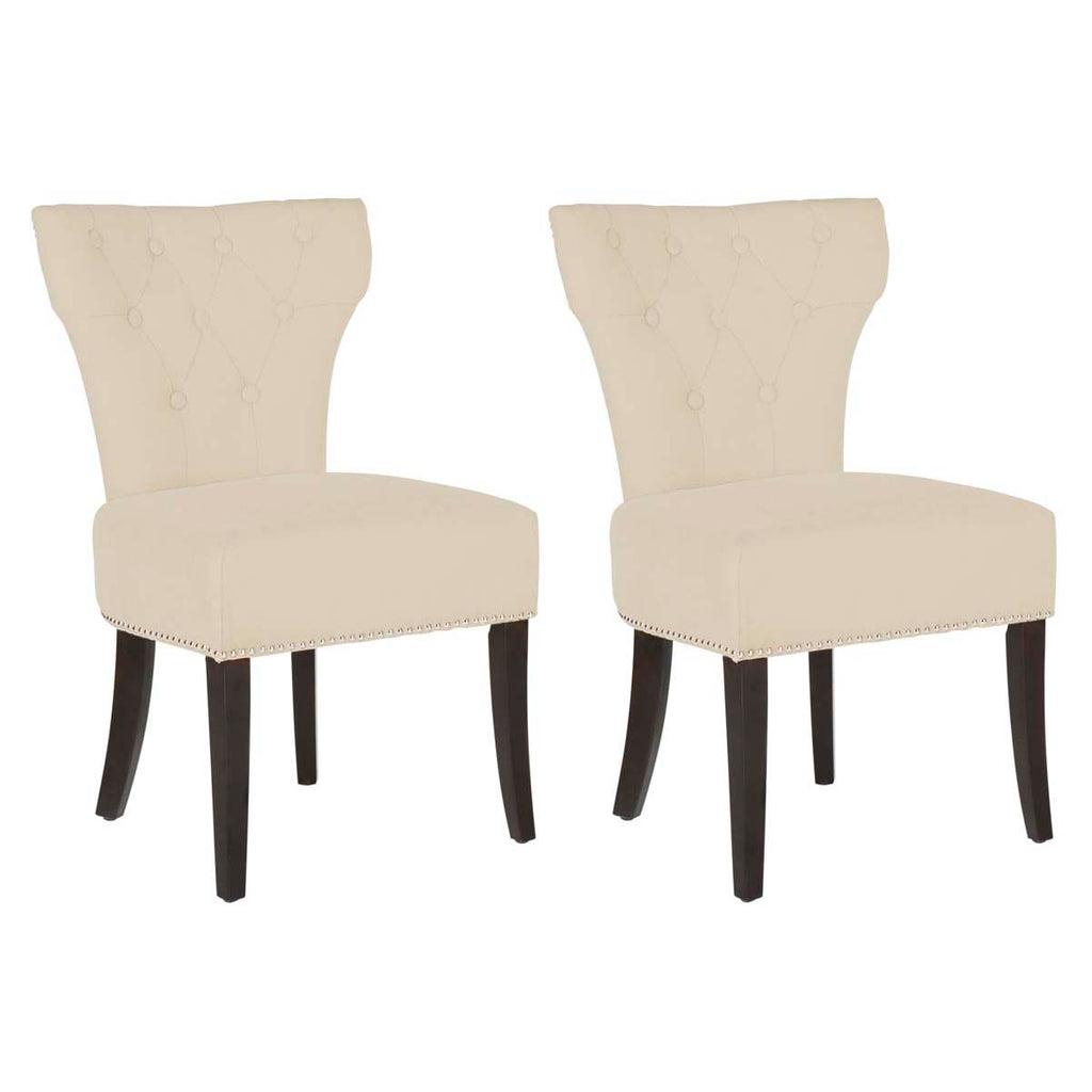 Safavieh Addison Side Chairs (Set Of 2)   Silver Nail Heads-Grey