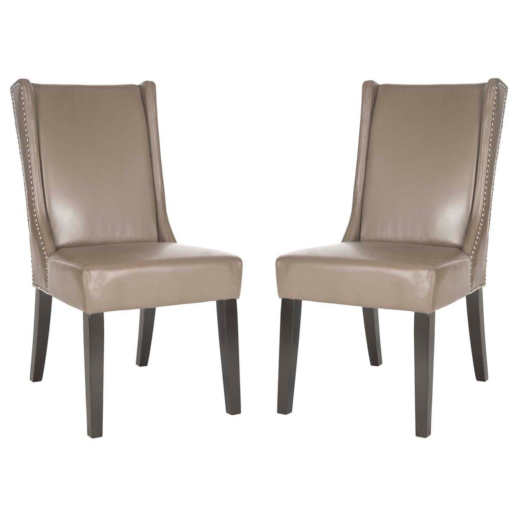 Safavieh Sher 19''H  Side Chair (Set Of 2)   Silver Nail Heads-Clay