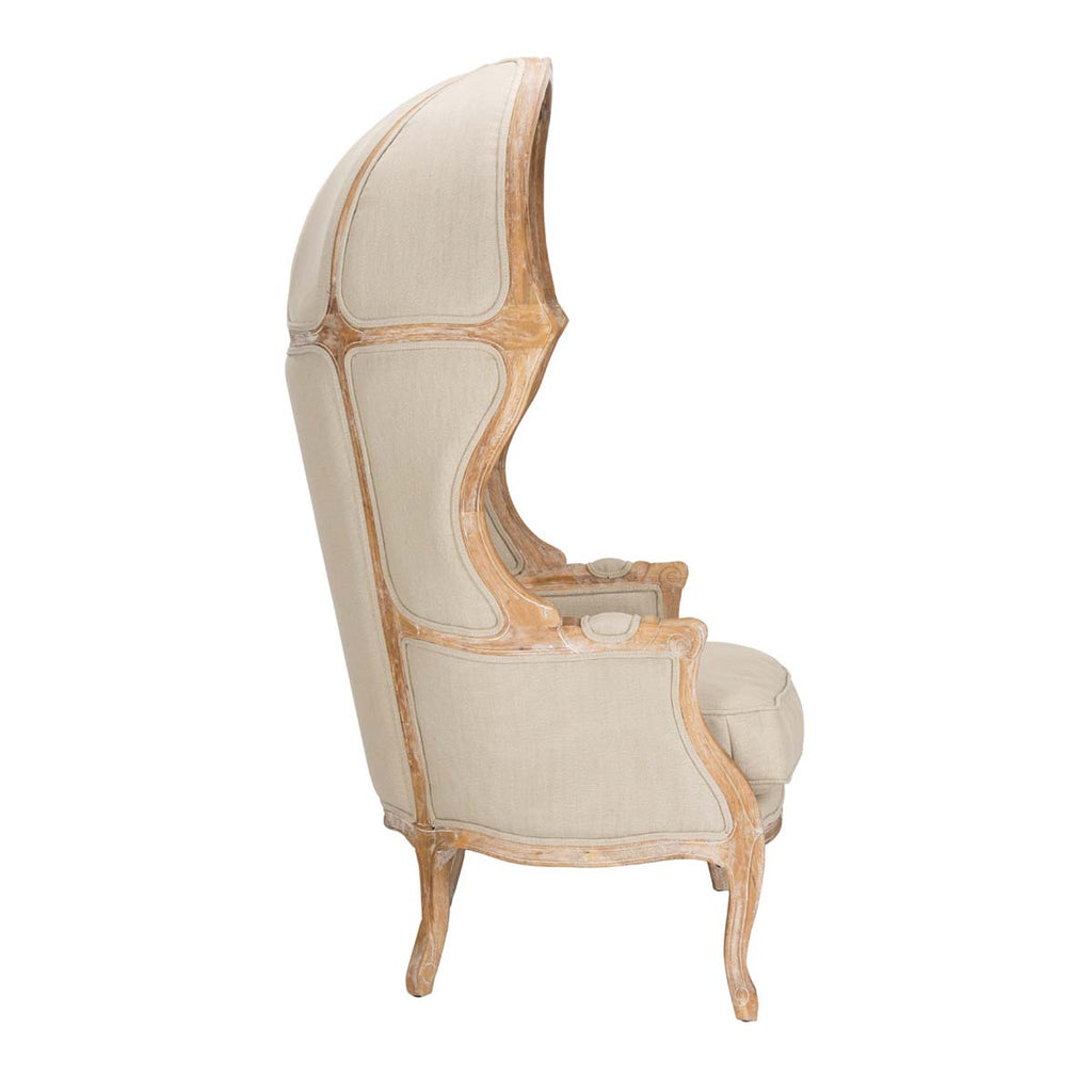 Safavieh Couture Sabine Natural Linen Balloon Chair - Natural Linen