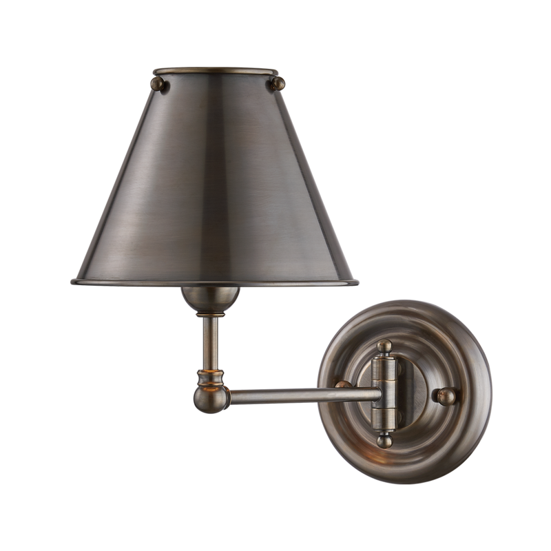 Hudson Valley Lighting 1 Light Wall Sconce W/ Metal Shade - Distressed Bronze