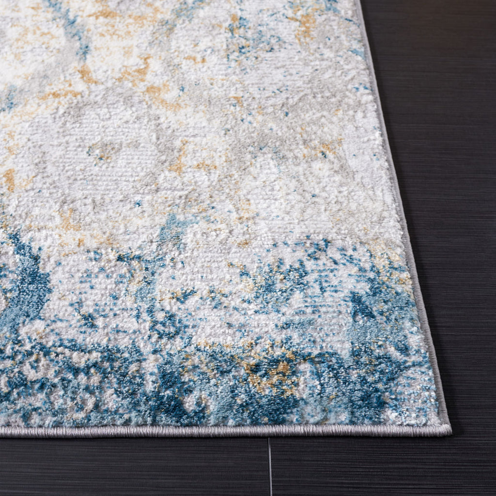 Safavieh Meadow Collection, MDW527F - Grey / Blue Gold