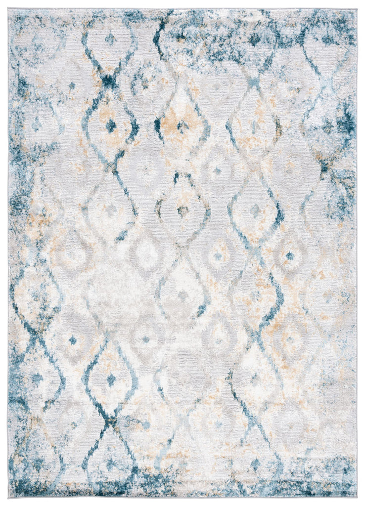 Safavieh Meadow Collection, MDW527F - Grey / Blue Gold