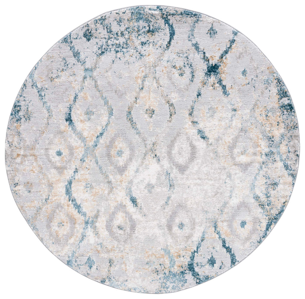 Safavieh Meadow Collection, MDW527F - Grey / Blue Gold