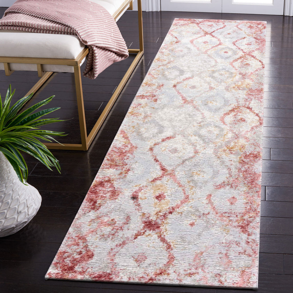 Safavieh Meadow Collection, MDW527G - Grey / Pink