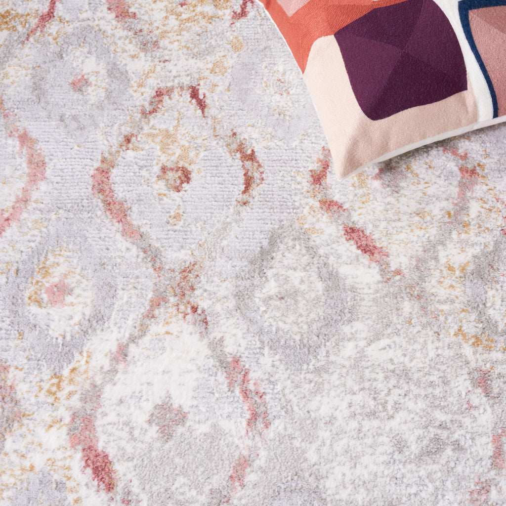 Safavieh Meadow Collection, MDW527G - Grey / Pink
