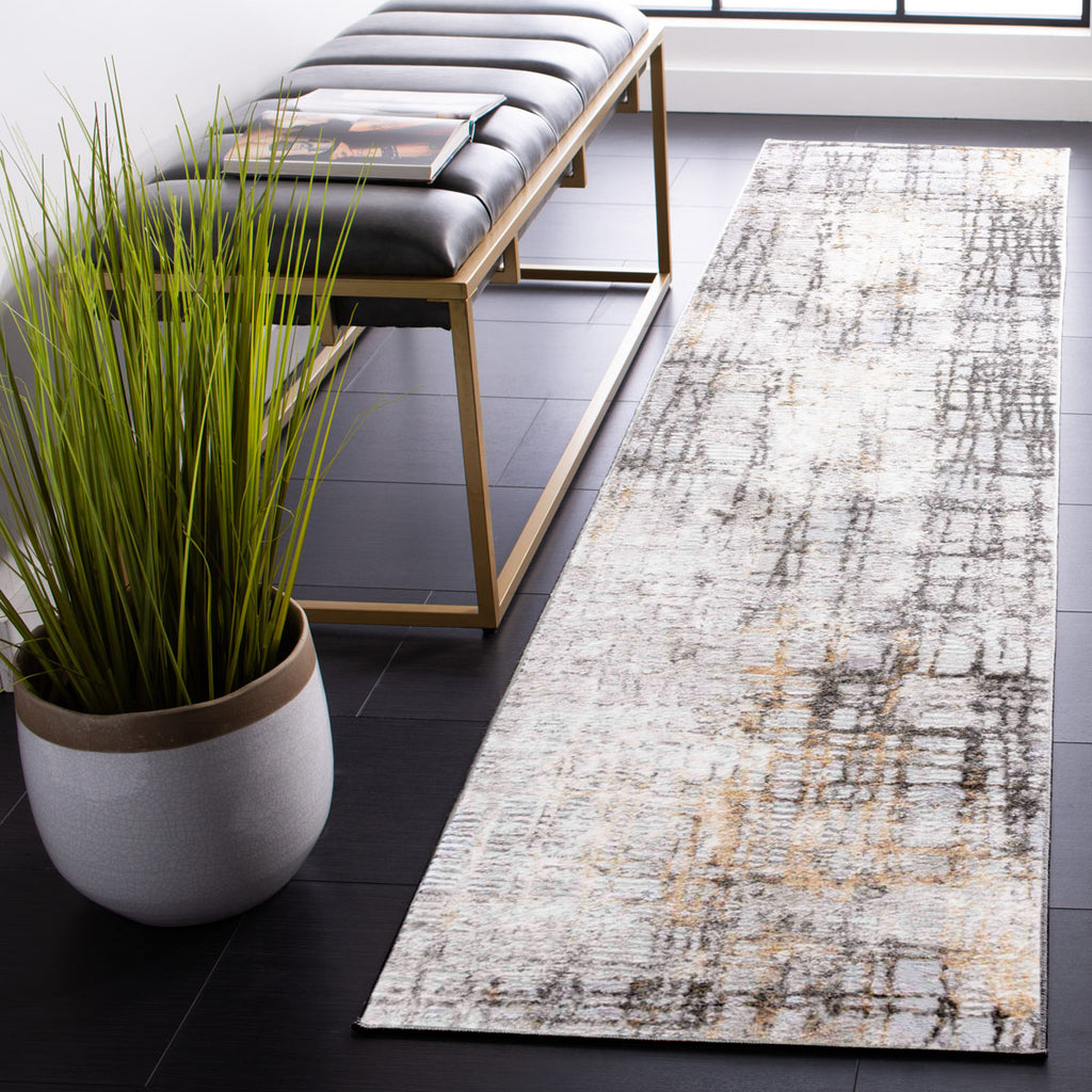 Safavieh Meadow Collection, MDW550F - Light Grey / Gold