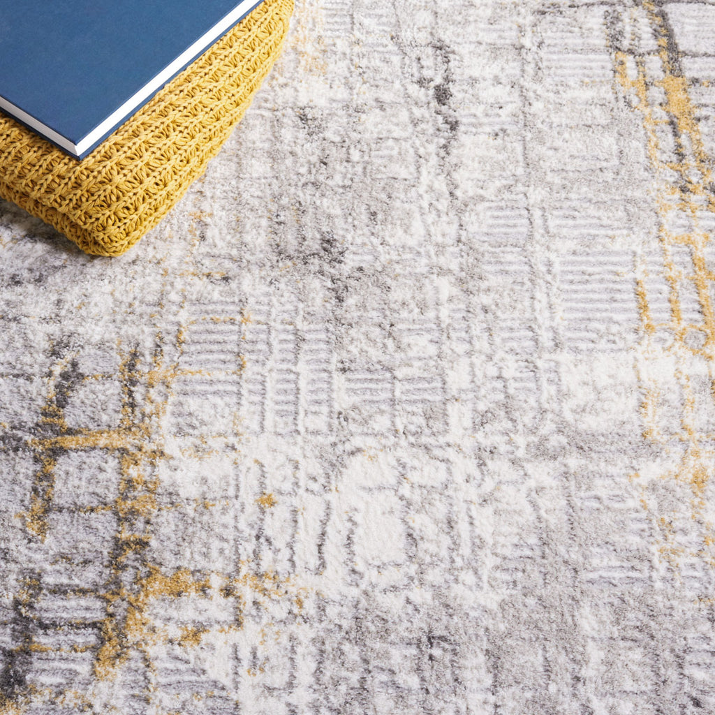 Safavieh Meadow Collection, MDW550F - Light Grey / Gold