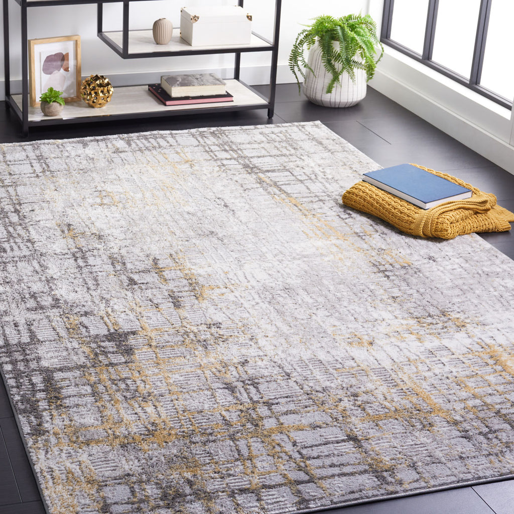 Safavieh Meadow Collection, MDW550F - Light Grey / Gold
