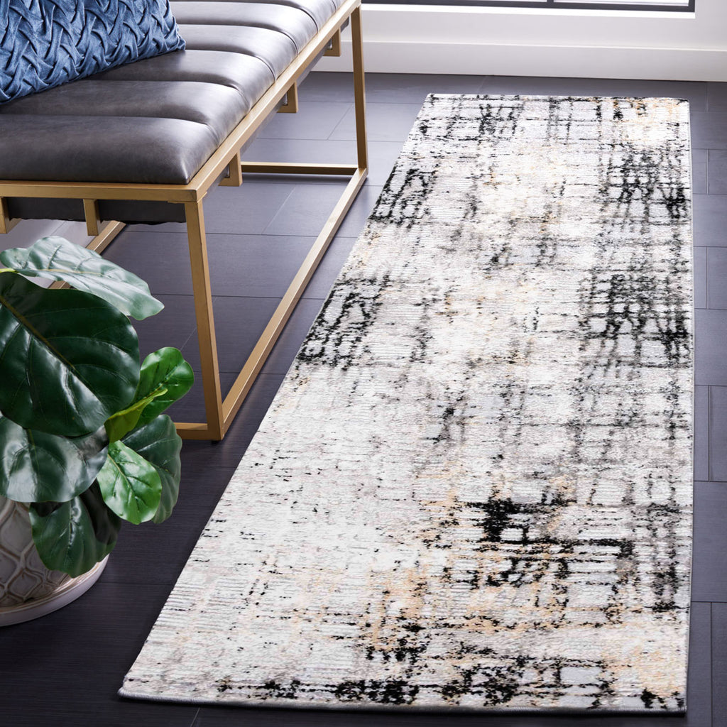 Safavieh Meadow Collection, MDW550G - Light Grey / Black
