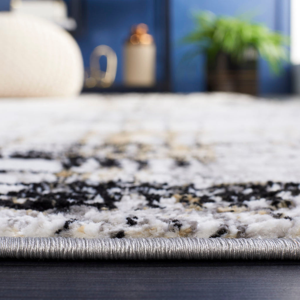 Safavieh Meadow Collection, MDW550G - Light Grey / Black
