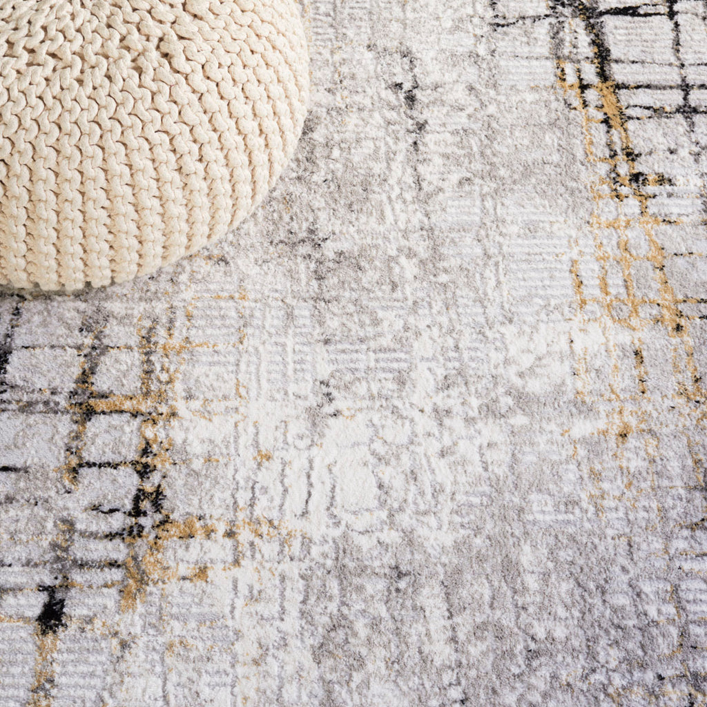 Safavieh Meadow Collection, MDW550G - Light Grey / Black