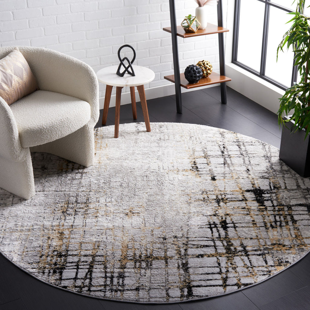 Safavieh Meadow Collection, MDW550G - Light Grey / Black