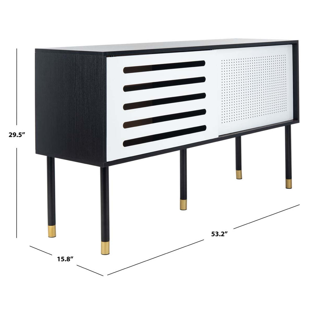 Safavieh Shiloh Tv Stand - White / Black