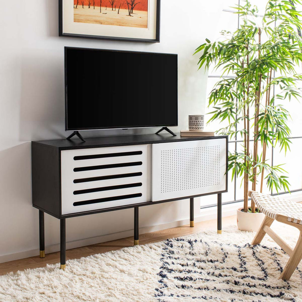 Safavieh Shiloh Tv Stand - White / Black