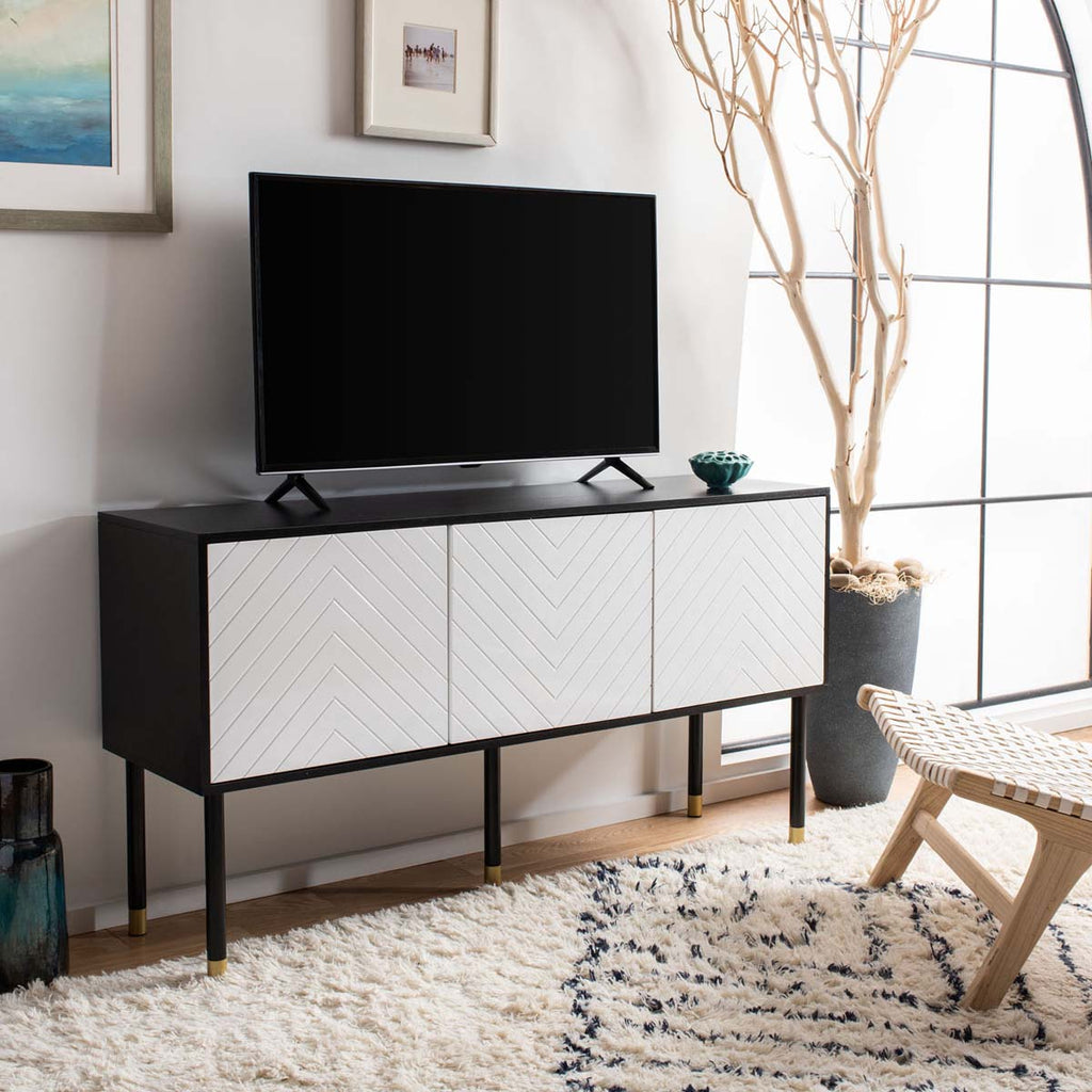 Safavieh Oakley Tv Stand - Black / White