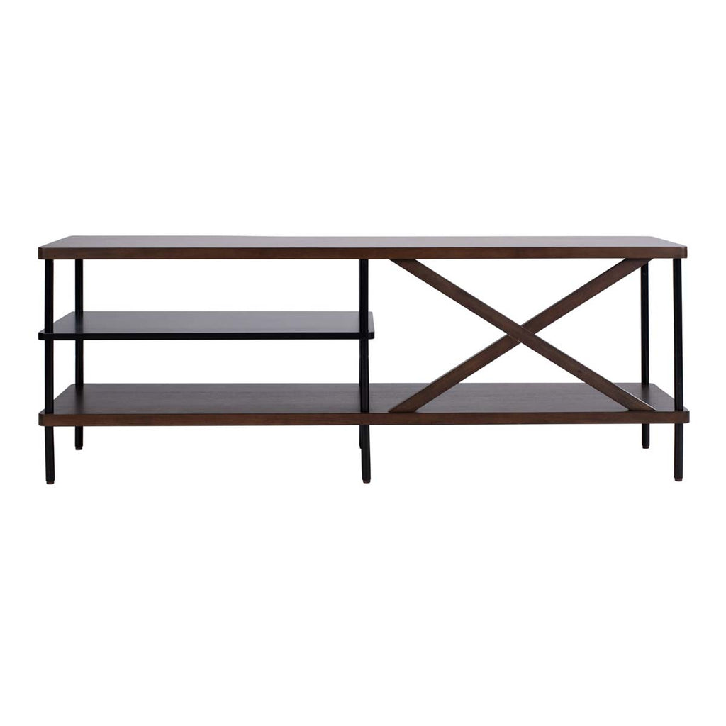 Safavieh Bruno Industrial Tv Stand - Walnut / Black