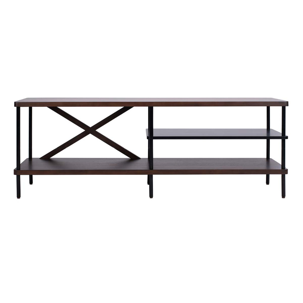 Safavieh Bruno Industrial Tv Stand - Walnut / Black