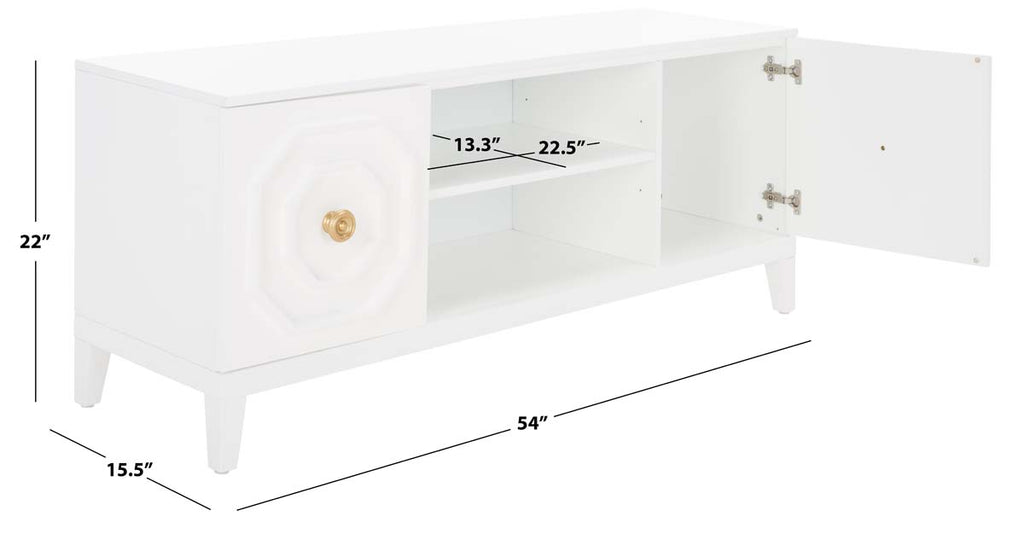 Safavieh Riya 2 Door 1 Shelf Media Stand - White